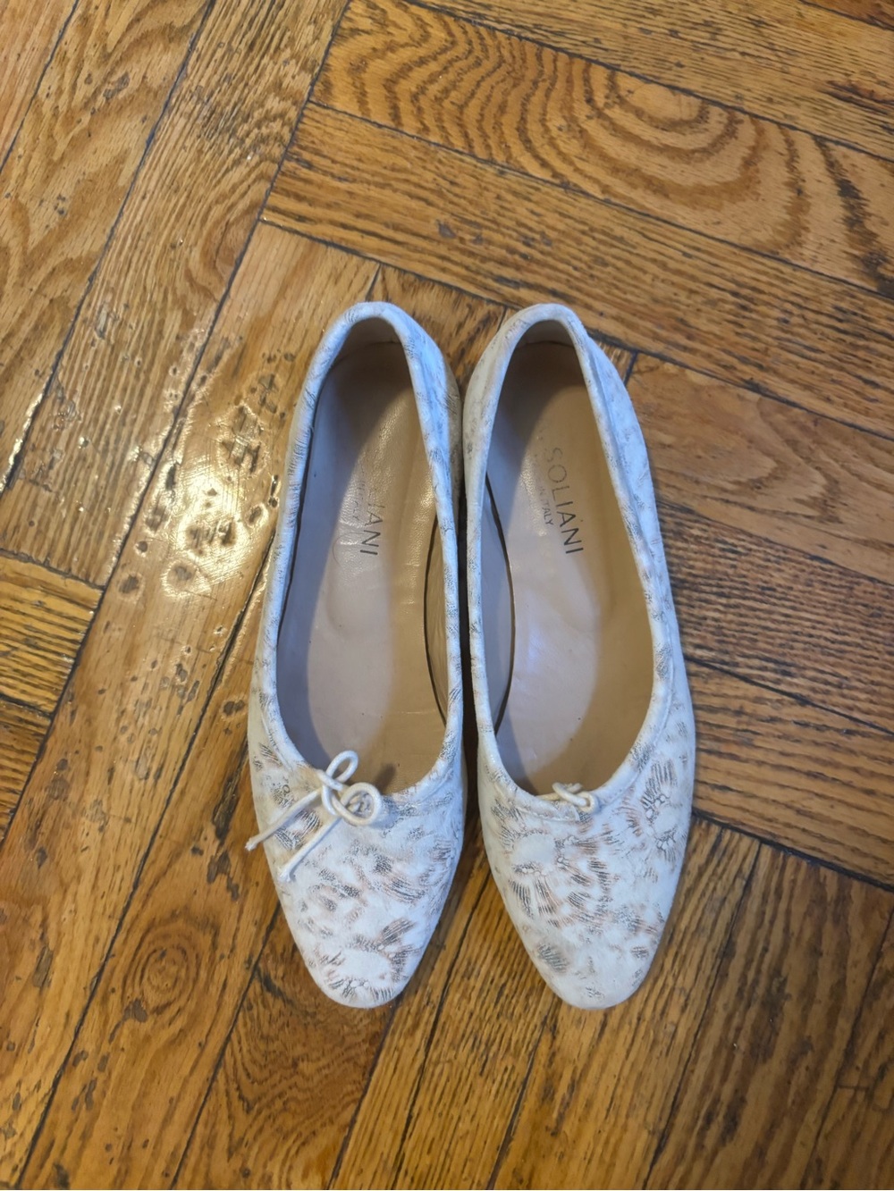 A Soliani Floral Flats barely worn